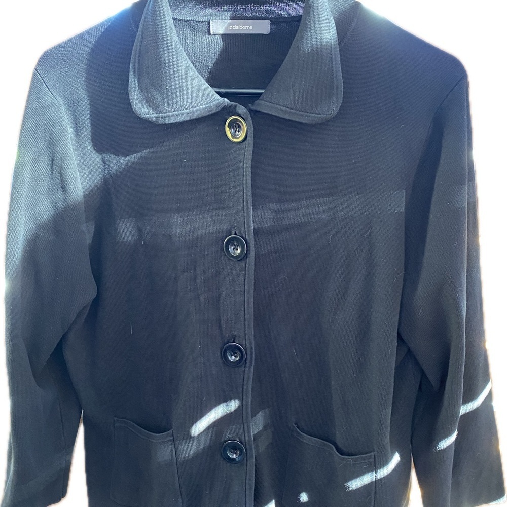 Liz Claiborne Black Button-Front blazer size M